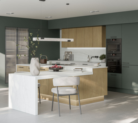 Unity Woodgrain Striped Light Oak & MossGreen (3)